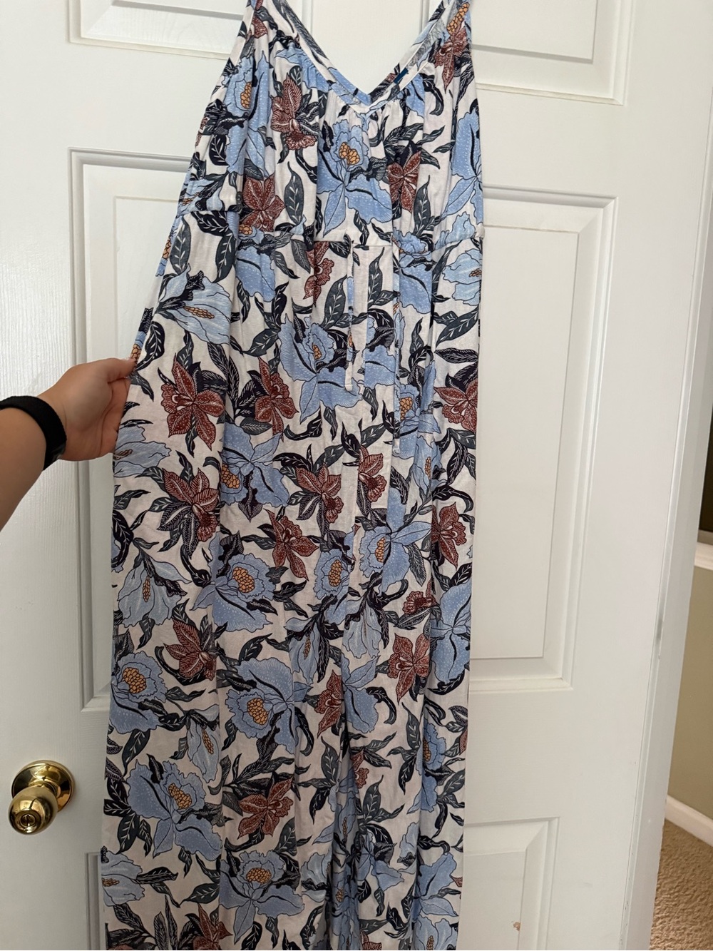 Floral Print Maternity Jumpsuit with Pockets